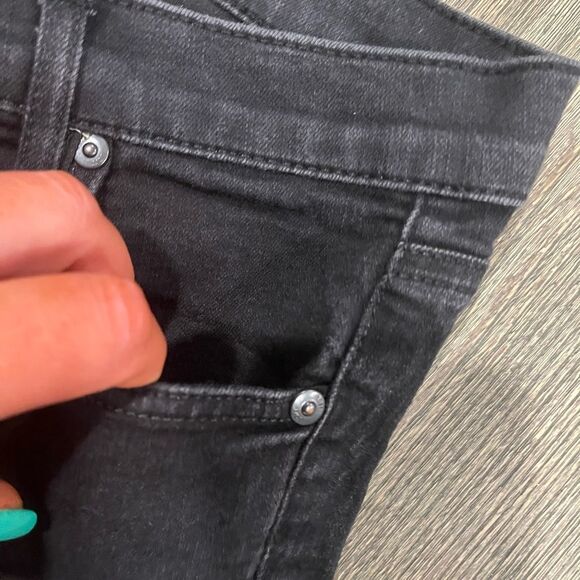 LOFT Womens Straight Jeans Mid Rise Denim Cotton Blend Stretch Black Size 25 - Picture 5 of 13